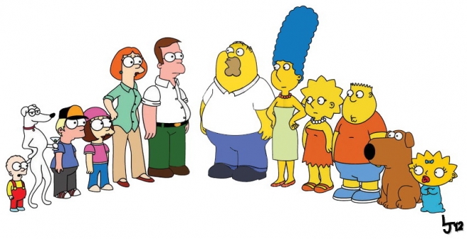 The Simpsons vs The Griffins Family Guy mashup